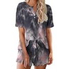 Ekouaer Tie Dye Pajamas Set Womens Loungewear Sleepwear 2 Piece PJ Sets - 4 of 4