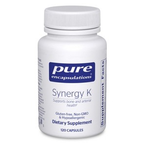 Pure Encapsulations Synergy K - With Vitamin K1, K2 & D3 - Includes Cholecalciferol - Gluten Free & Non-GMO - 1 of 4