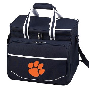 NCAA Clemson Tigers Soft Sided Cooler with Four Person Picnic Set - 1 of 4