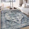 Area Rug, Machine Washable Rug, Stain Resistant Non-Slip Kitchen Rug, Traditional Distressed Accent Rug, Vintage Carpet for Bedroom, Dining Room - 3 of 4