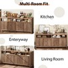 65.8 Inch Fluted Sideboard Buffet Cabinet with 4 Doors, Morden Kitchen Storage Cabinet with Fluted Door, Wood Sideboard Storage Cabinet - 4 of 4