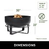 Good Directions Viking 32" XXL Outdoor Fire Pit Black - 4 of 4