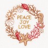 2pk Peace Joy Love Holiday Hand Towel Set White - Linum Home Textiles - 2 of 3