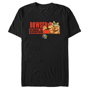 Men's The Super Mario Bros. Movie Bowser King of the Koopas Portrait T-Shirt - 1 of 4