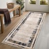 Washable Modern Bordered Rug Non Slip Low Pile Rug Soft Throw Floor Cover Foldable Indoor Carpet for Living Room Bedroom Playroom Nursery - 2 of 4