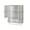 CAVINAS Modern Wall Cabinet with 2 Glass Doors & 3-Tier Shelves,Accent Cabinet with Storage for Kitchen,Dining Room,Bathroom - 3 of 4