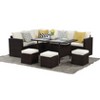 Sapphtopaz Patio Furniture Set Wicker Woven Sectional Outdoor Chairs with Cushion and Coffee Table Sofa Set for Outdoor, Terrace - 4 of 4