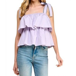 Women's Tiered Ruffle Top - TCEC - 1 of 1