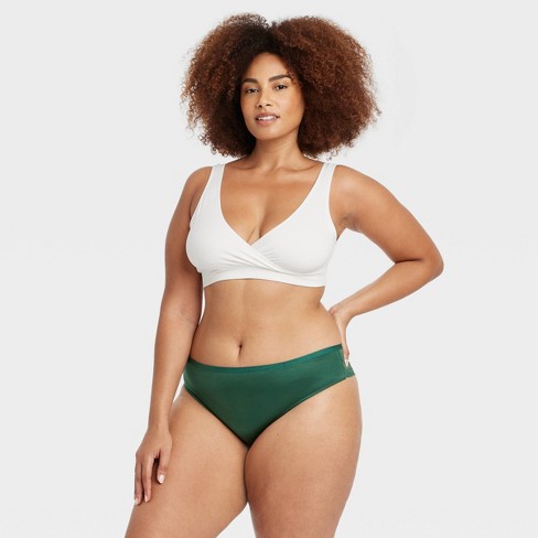 Women's Lace Back Cheeky Underwear - Auden™ Green 1x : Target