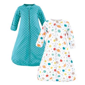 Hudson Baby Cotton Long-Sleeve Wearable Sleeping Bag, Sack, Blanket, Happy Planets