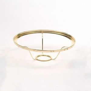 Aladdin Brass Plated 10" Under Burner Shade Ring for Glass Shades - 1 of 3