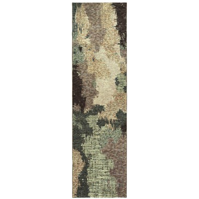 Oriental Weavers Evolution 8011B Blue/ Brown Indoor Area Rug - 2'6" x 12'