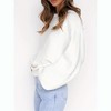 Imily Bela Women's Fall/Winter Crewneck Casual Puff Sleeve Knit Pullover Ribbed Oversized Loose Sweater Tops - 2 of 4