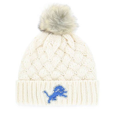 Cream Bowline Faux Fur Knit Hat 