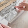 OU Aluminum Foil and Wrap Organizer with Cutter for 12" Roll, Kitchen Wrap Organizer, Plastic Wrap & Aluminum Foil Dispenser for Drawer - 3 of 4