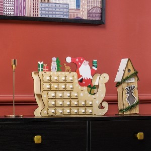 Whisen Christmas Advent Calendar with 24 Countdown Drawers, Gift for Kids or Adults - Natural Wood - Natural Wood - 1 of 4