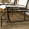Maggift Patio Accent Chairs, Outdoor Chair, Park Love Seat with Breathable Sling Fabric for Lawn, Garden and Porch, Beige, 58.25"*32"*39.25" - 2 of 4