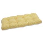 Outdoor/Indoor Herringbone Wicker Loveseat Cushion - Pillow Perfect