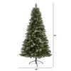Nearly Natural 7-ft Snowed French Alps Mountain Pine Artificial Christmas Tree with 833 Bendable Branches and Pine Cones - 2 of 4