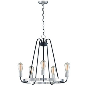 Maxim Lighting Haven 5 - Light Chandelier in  Black/Satin Nickel - 1 of 1