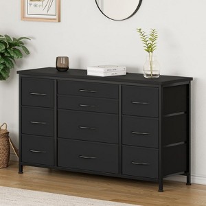 Jojoka 10 Drawer Dresser for Bedroom with Large Drawers, Chest of Drawers with Charging Station and Wood Tabletop for Living Room, Hallway, Entryway - 1 of 4