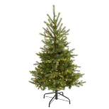 Nearly Natural Pre-Lit LED North Carolina Spruce Artificial Christmas Tree Clear Lights