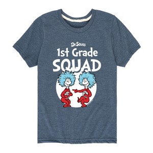 Boys' - Dr. Seuss - Thing 1 Thing 2 1st Grade Squad Short Sleeve Graphic T-Shirt - 1 of 4