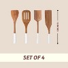 Folkulture Set of 4 Wooden Spatulas - White - 3 of 4