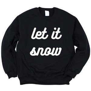 Simply Sage Market Women's Graphic Sweatshirt Let It Snow Bold Cursive - 1 of 4