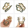 Unique Bargains Women's Acrylic Flower Hair Claw Clip Beige Green 1.97"x1.77"x1.30" 2 Pcs - 4 of 4