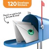 Big Dot of Happiness Class of 2026 Green Grad Party Envelope Seal Stickers, Round Circle Stickers to Seal Cards, Graduation Envelope Seals - 120 Count - 2 of 4