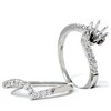 Pompeii3 1/2ct Semi Mount Engagement Curve Wedding Ring Set 14K - 3 of 4