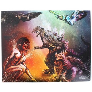 Toynk Godzilla/ Attack on Titan Gods and Titans 8x10 Inch Art Print by Rob Prior - 1 of 3