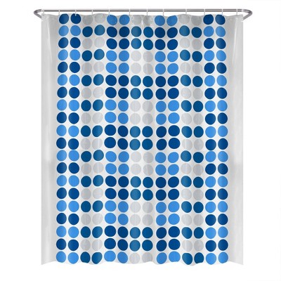 13pc Trina Dot PEVA Shower Curtain and Rings Set - Zenna Home