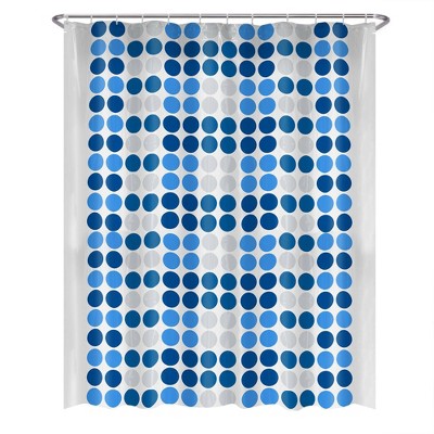 13pc Trina Dot PEVA Shower Curtain and Rings Set - Zenna Home