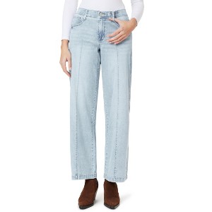 Angels Forever Young Women's Everbreeze Curvy Mid-Rise Wide Leg Jeans - 1 of 3