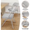 coucheta Folding Chairs With Padded Cushion and Back, Metal Frame Hold Up to 350 Lbs - 2 of 2