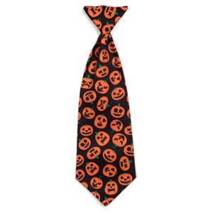 The Worthy Dog Jack-O-Lantern Neck Tie Adjustable Collar Attachment Accessory - 1 of 1