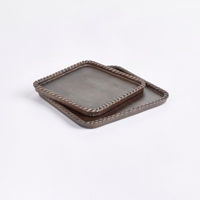 Plum & Post Langley Square Trays, Set Of 2