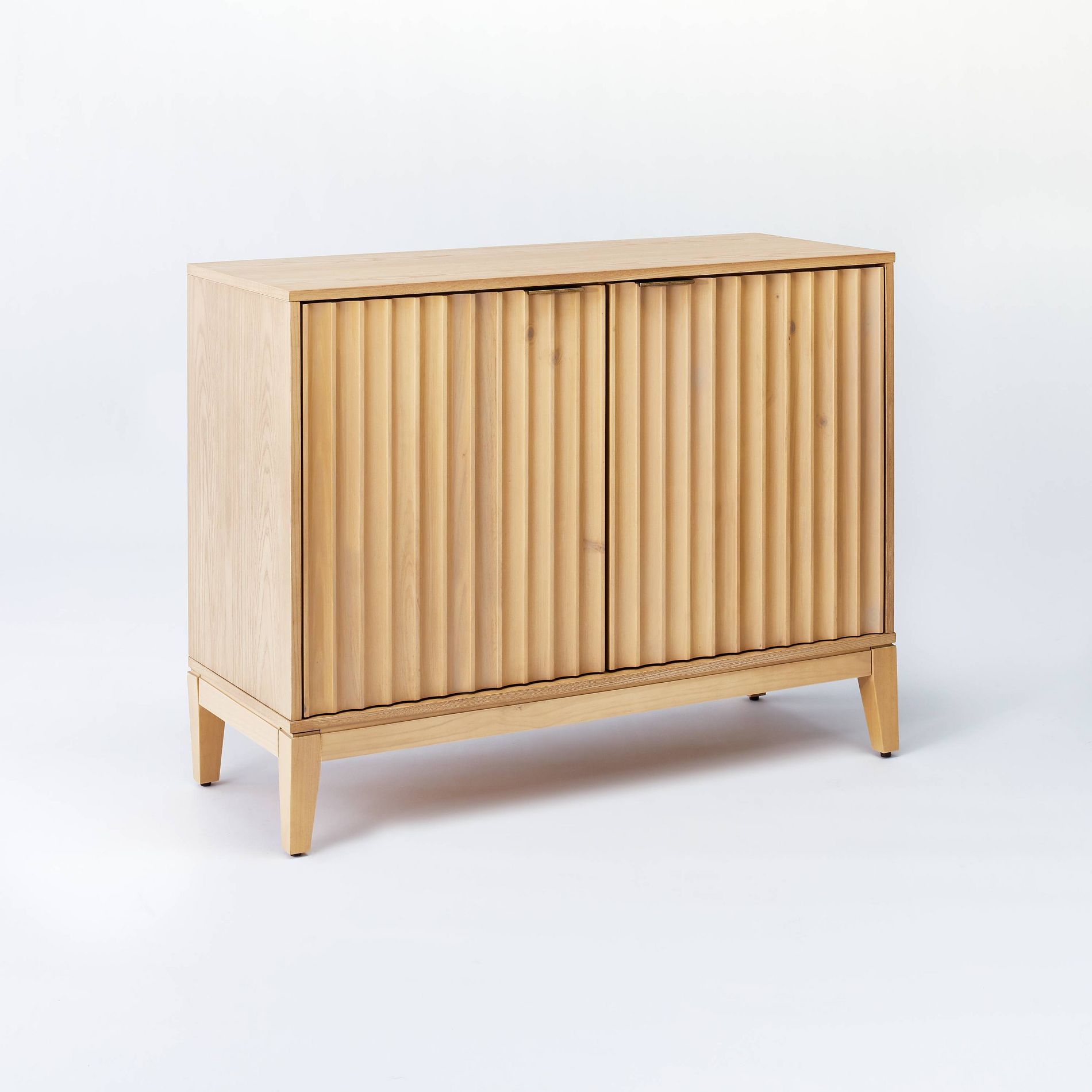 Thousand Oaks Wood Scalloped 2 Door Cabinet Natural - Threshold™ designed with Studio McGee, Assembly Required