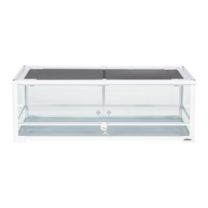 OiiBO 35 Gallon Reptile Glass Terrarium, Double Hinge Door with Screen Ventilation Reptile Terrarium 36" x 18" x 12.6" - 1 of 4