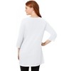 Woman Within Plus Size Perfect Three-Quarter-Sleeve Scoopneck Tunic - 3 of 4