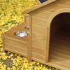 FURNIinspire Large Size Wooden Dog House, Dog Crate For large dog breeds, Cabin Style Raised Dog Shelter with Asphalt Roof, 51.18"*43.7"*37" - 4 of 4