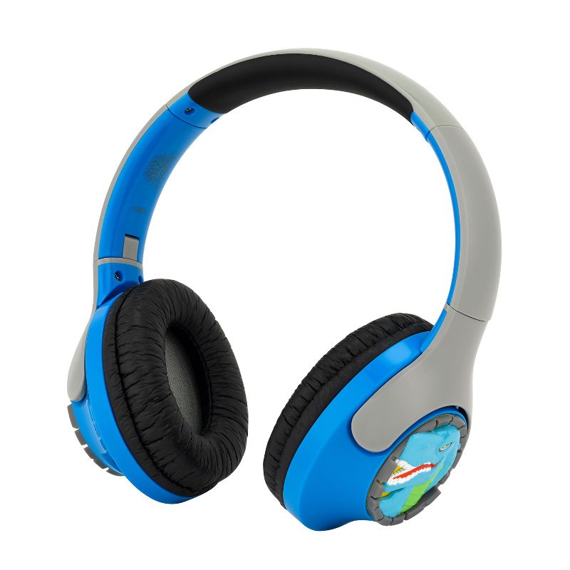 eKids Dinosaur Wireless Headphones for Kids – Blue (KD-B42DV23OLB), 3 of 7