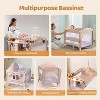 JOYMOR 9 in 1 Bedside Bassinet with Changing Table, Pack and Play with Bassinet, Convert to Rocking Baby Bed with Electric Music Center - 2 of 4