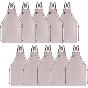 Heavy-Duty Multi-Pocket Canvas Apron - for Gardening, Painting, BBQ, Carpentry & More, Adjustable Sizes M to XXL for All Professions - 1 of 4