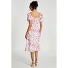 QUIZ Women's Woven Floral Puff Sleeve Midi Dress - 2 of 4