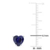 EVERLY JEWELRY |  10K White Gold 1 4/5 CT TGW Created Blue Sapphire Stud Earrings - 2 of 4