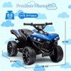 Kids ATV 4 Wheeler, 6V Ride on Toy, Wear-Resistant Wheels, Music & Foot Pedal, Battery Powered Electric Quad Car for Kids Toddlers 3-10 - 4 of 4