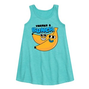 Girls' - Instant Message - Thanks A Bunch Graphic Sleeveless Aline Dress - 1 of 4